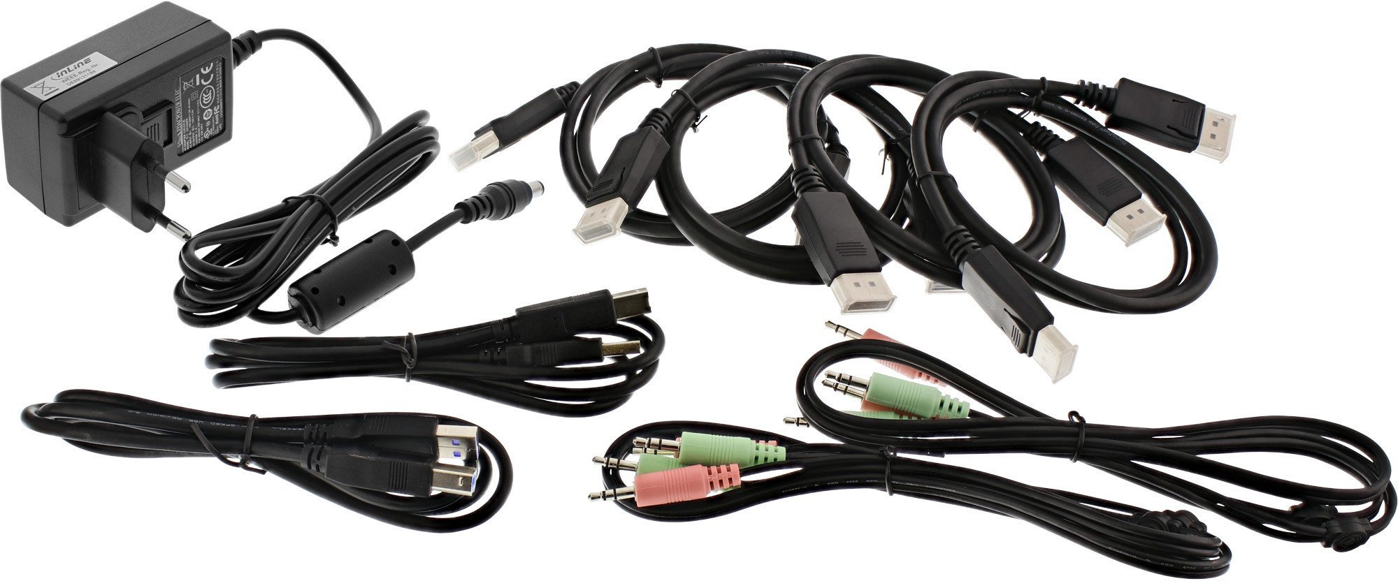 Przełącznik InLine InLine® Desktop KVM Switch, 2-port, Dual Monitor DisplayPort 1.2, 4K, USB 3.0, Audio 63652I