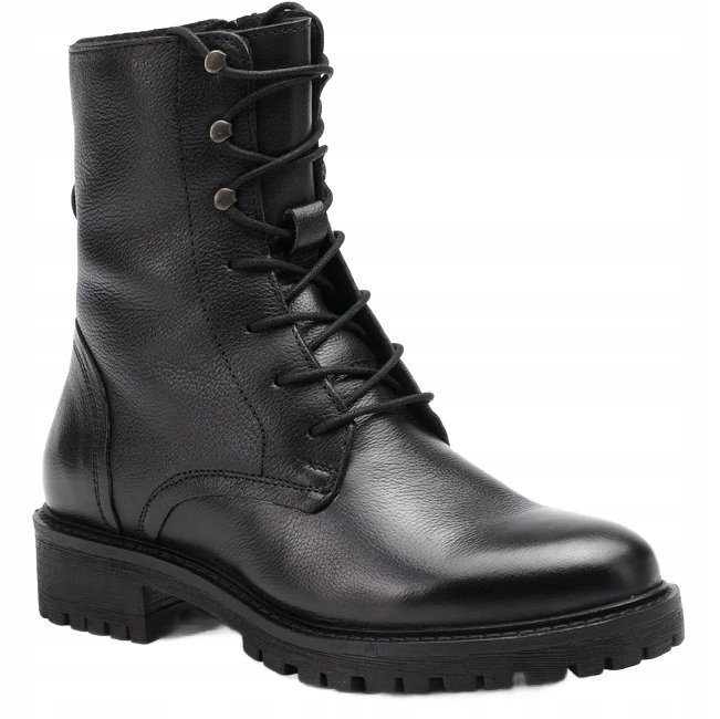 GEOX HOARA BOTKI KLASYCZNE CZARNE SKÓRZANE 40 6AA
