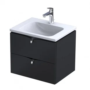 Oristo Szafka wisząca SIENA 60 cm z umywalką CERA CZARNY MAT OR45-SD2S-60-8 + UME-CE-60-91 - Szafki łazienkowe - miniaturka - grafika 1