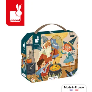 Janod, Puzzle W Walizce Czary, 200 El. - Puzzle - miniaturka - grafika 1