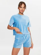 Piżamy damskie - Hunkemöller Koszulka piżamowa 203212 Niebieski Comfortable Fit - miniaturka - grafika 1