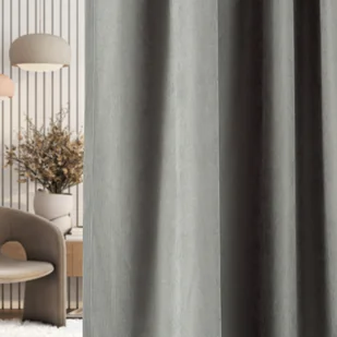 Zasłona na taśmie marszczącej szara aksamitna 140 x 280 cm 1 szt. - Zasłony Zasłona na taśmie marszczącej szara aksamitna 140 x 280 cm 1 szt. - Zasłony - miniaturka - grafika 1