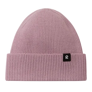 Dziecięca czapka z merino Reima Reissari grey pink - 56/58 cm - Czapki dla dzieci - miniaturka - grafika 1