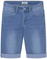 Spodenki damskie - Pepe Jeans Szorty chłopięce Becket Short, Niebieski (Denim-js2), 12 lat - miniaturka - grafika 1