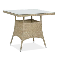 Stoły ogrodowe - FocusGarden Stół ogrodowy Lugo, jasny brązowy, 80x74 cm - miniaturka - grafika 1