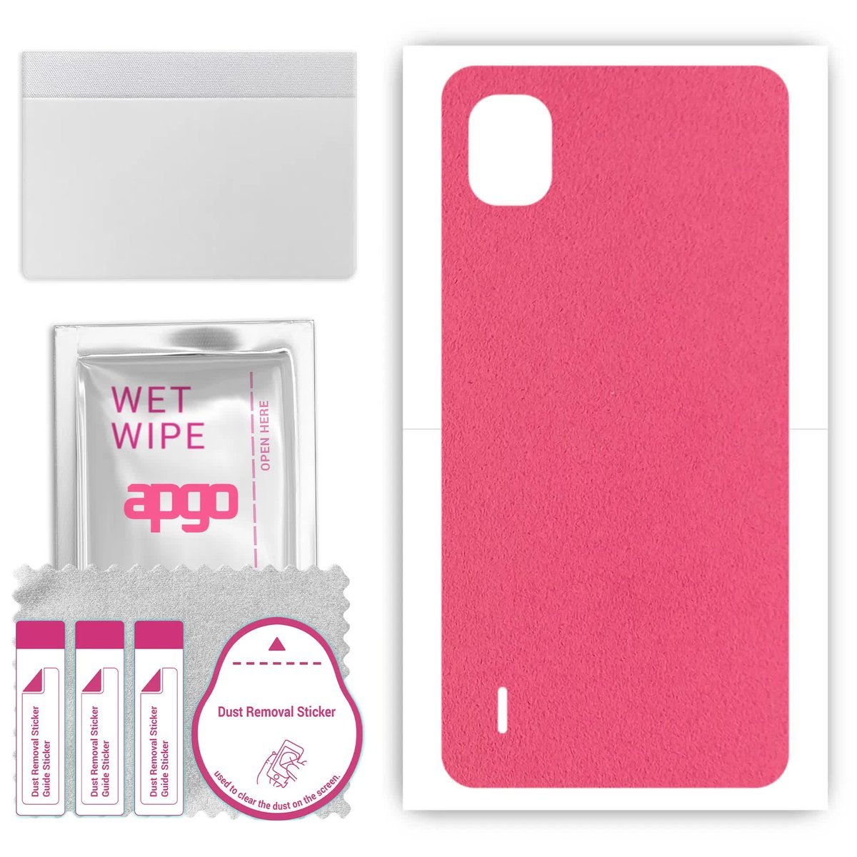 Folia naklejka skórka strukturalna na TYŁ Zamsz do Nokia C2 2ND Edition - Zamsz Różowy - apgo SKINS