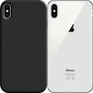 Etui i futerały do telefonów - ETUI DO IPHONE XS MAX GUMOWE OBUDOWA CZARNE MATOWE SILIKON POKROWIEC SLIM - miniaturka - grafika 1