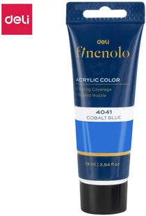 Kobaltowa farba akrylowa Deli seria finenolo 75ml - Przybory szkolne - miniaturka - grafika 1