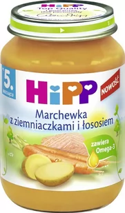 HiPP Marchewka z ziemniaczkami i łososiem 190g - Dania dla dzieci - miniaturka - grafika 1
