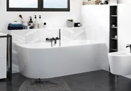 Wanny - Corsan Wanna narożna INTERO SLIM PRAWA 150x74,5 z wykończeniem chrom E-230MNPCH - miniaturka - grafika 1