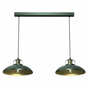 Milagro Lampa wisząca FELIX GREEN/GOLD 2xE27 MLP7710 - Lampy sufitowe - miniaturka - grafika 1