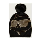 Czapki dla dzieci - Karl Lagerfeld Kids Czapka | z dodatkiem wełny - miniaturka - grafika 1