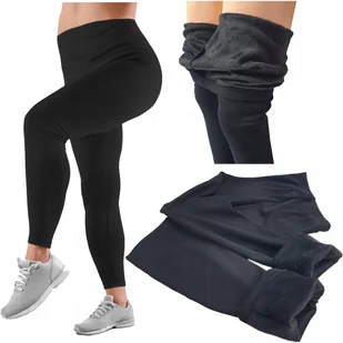 Legginsy Ocieplane Futrem Termo Ciepłe Grube Leginsy Duzy Rozmiar Xl 42 - Legginsy - miniaturka - grafika 1