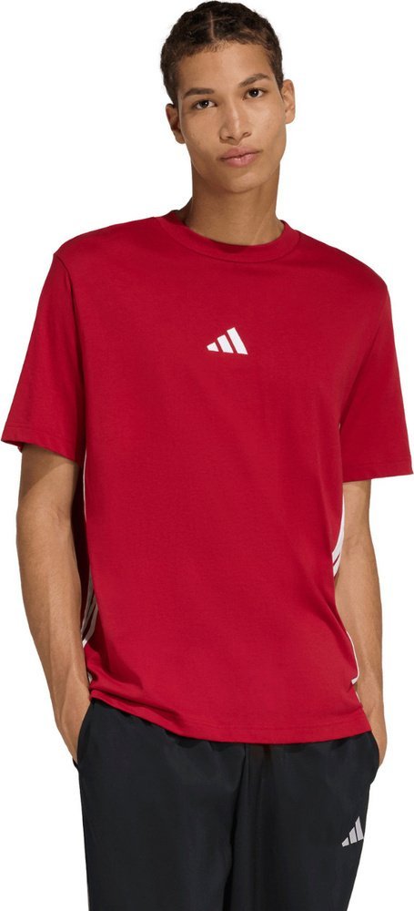 Adidas Koszulka męska adidas Essentials 3-Stripes czerwona KD4865 L
