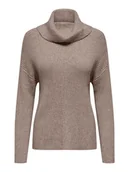 Swetry damskie - ONLY Golf w kolorze szarobrązowym - miniaturka - grafika 1