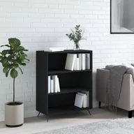 Półki do salonu - vidaXL Regał, czarny, 69,5x32,5x90 cm, materiał drewnopochodny - miniaturka - grafika 1