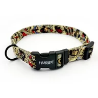 Szelki dla psów - Obroża dla Psa Regulowana Dog Tattoo Flash, 2 cm, dla mniejszych psów i szczeniaków, czarne okucia-M 28-40 cm - miniaturka - grafika 1