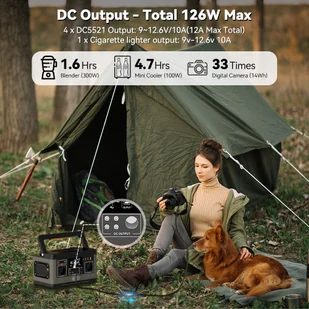 Przenośna stacja zasilania Flashfish P63, generator słoneczny baterii litowej 520Wh/140400mAh, moc wyjściowa AC 500W, 5 wyjść DC - Akumulatory ogólnego zastosowania - miniaturka - grafika 7