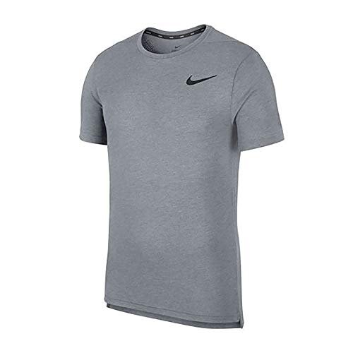 Nike męska koszulka z krótkim rękawem Breathe Dark Grey Heather/Black S