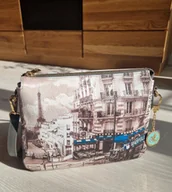 Torebki damskie - Torebka damska Ynot na ramię z nadrukiem Paryża - miniaturka - grafika 1