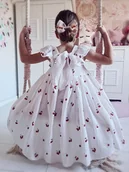 Sukienki i spódniczki dla dziewczynek - Sukienka muślinowa Wiśniowe Wakacje - miniaturka - grafika 1