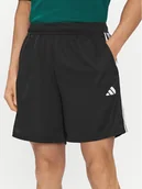 Spodenki męskie - adidas Szorty sportowe Train Essentials Piqué 3-Stripes Training Shorts IB8111 Czarny Regular Fit - miniaturka - grafika 1
