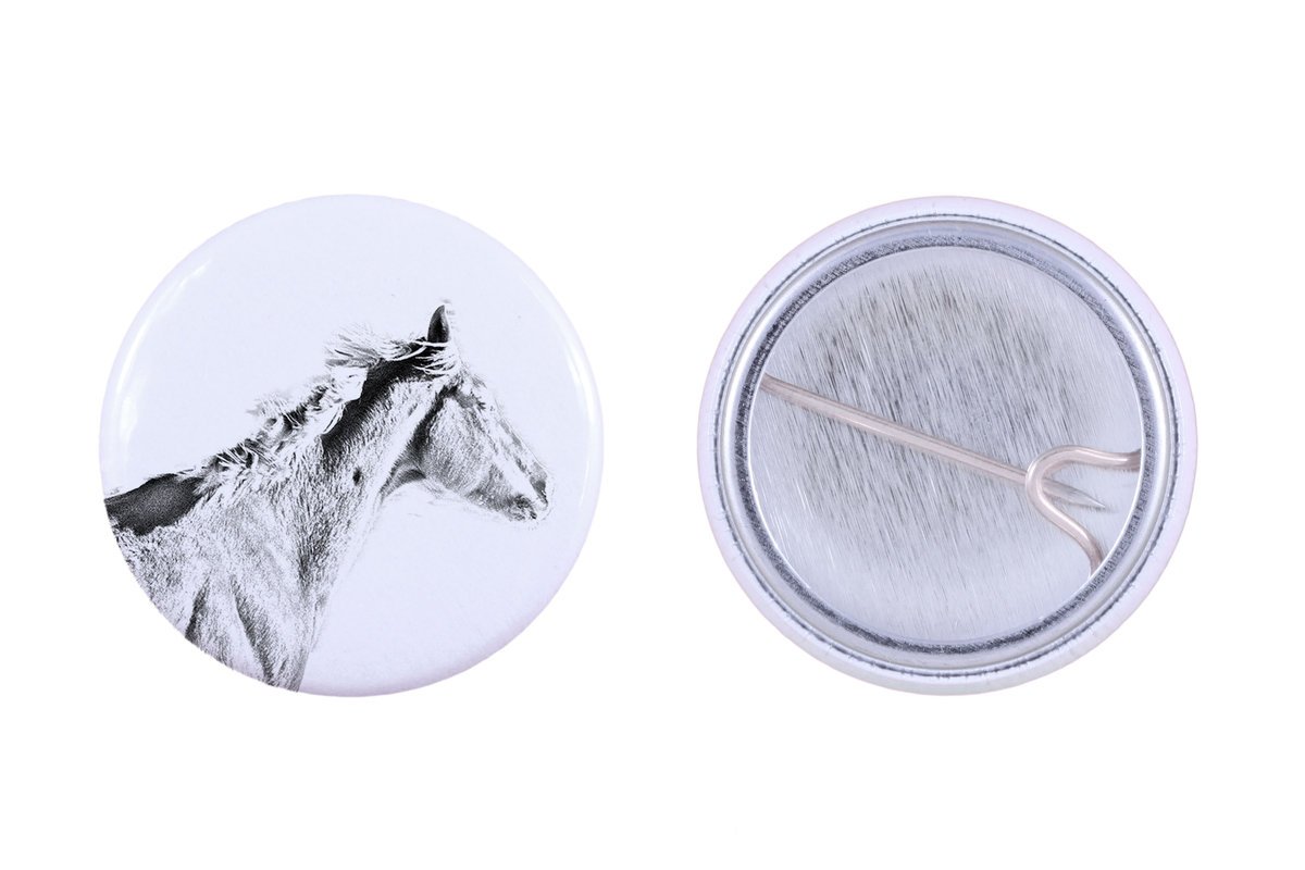 Koń pełnej krwi angielskiej - ozdoba koszuli, przypinka do torby, idealny prezent z możliwościa dodanie swojej grafiki marki Art-Dog