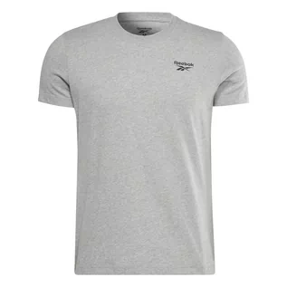 Koszulki sportowe męskie - Męska Koszulka z krótkim rękawem REEBOK RI LEFT CHEST LOGO TEE HS7114 – Szary - grafika 1