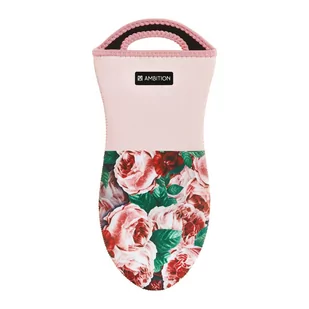 Rękawica kuchenna neoprenowa Peony różowa AMBITION - Fartuchy i rękawice kuchenne - miniaturka - grafika 1