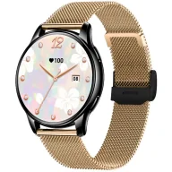 Smartwatch - Rubicon RNCF30 Czarno-różowo-złoty - miniaturka - grafika 1