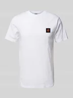Koszulki męskie - T-shirt z detalem z logo - miniaturka - grafika 1