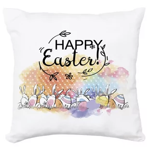 Poduszka Ozdobna Na Wielkanoc Happy Ester - Poduszki dekoracyjne - miniaturka - grafika 1