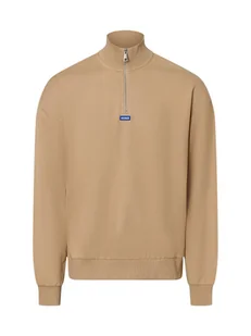 HUGO BLUE Bluza męska - Neeler Mężczyźni Bawełna beżowy jednolity, S - Bluzy męskie - miniaturka - grafika 1