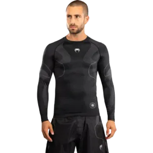 Venum Nexus Rashguard Long Sleeves Długi Rękaw Black/Silver - Kimona, stroje i obuwie - miniaturka - grafika 1