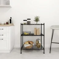 Szafy i regały magazynowe - vidaXL 3-poziomowy regał, 60x35x76 cm, czarny, 150 kg 324620 - miniaturka - grafika 1