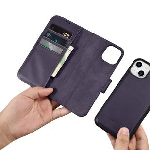 iCarer Wallet Case 2in1 etui iPhone 14 skórzany pokrowiec z klapką Anti-RFID ciemnofioletowy (WMI14220725-DP) - Etui i futerały do telefonów - miniaturka - grafika 13