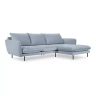 Narożniki - Jasnoniebieski aksamitny narożnik (prawostronny) Vienna – Cosmopolitan Design - miniaturka - grafika 1