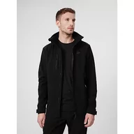 Kurtki męskie - 4F Kurtka męska Softshell, DEEP BLACK, XXL - miniaturka - grafika 1