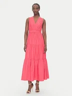 Sukienki - Morgan Sukienka letnia 251-RASKA Różowy Regular Fit - miniaturka - grafika 1