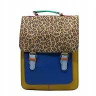 Torebki damskie - Plecak skórzany damski torebka 2w1 elegancki pojemny mieści A4 OLIVKA - miniaturka - grafika 1