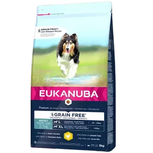 EUKANUBA Adult Chicken L/XL Grain Free 3kg - Sucha karma dla psów - miniaturka - grafika 1