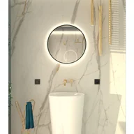 Lustra - ROUND LINE LED okrągłe lustro w czarnej ramie 60 cm - miniaturka - grafika 1