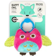 Zabawki interaktywne dla dzieci - Zawieszka MILLY MALLY Happy owl Sówka 2552 Różowy - miniaturka - grafika 1