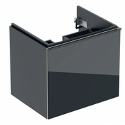 Szafki łazienkowe - GEBERIT GEBERIT 500.609.16.1 Dolna szafka pod umywalkę Acanto B60 z jedną szufladą i jedną szufladą wewnętrzną syfon oszczędzający przestrzeń czarny mat - miniaturka - grafika 1
