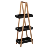 Szafki łazienkowe - Półka łazienkowa 3 poziomy bambus wieszak łazienkowy 160851A - miniaturka - grafika 1