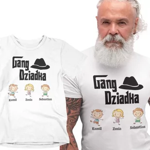 Koszulka dla dziadka Gang Dziadka koszulka dla dziadka z imionami wnuków - Dzień Babci i Dzień Dziadka - miniaturka - grafika 1