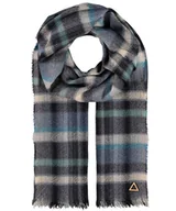 Apaszki i szaliki męskie - Szalik Męski szal Wełniany wełna odcienie niebieskiego - miniaturka - grafika 1