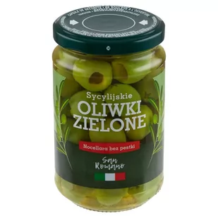 San Romano Sycylijskie oliwki zielone Nocellara bez pestki 300 g - Warzywa w marynacie - miniaturka - grafika 1