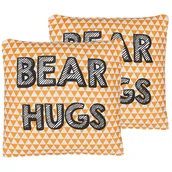 Kołdry i poduszki dla dzieci - Zestaw 2 poduszek dla dzieci z nadrukiem 40 x 40 cm pomarańczowy RADZKOT - miniaturka - grafika 1