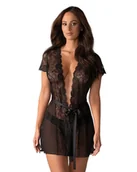 Szlafroki damskie - Peniuar Alluria + stringi GRATIS! - miniaturka - grafika 1